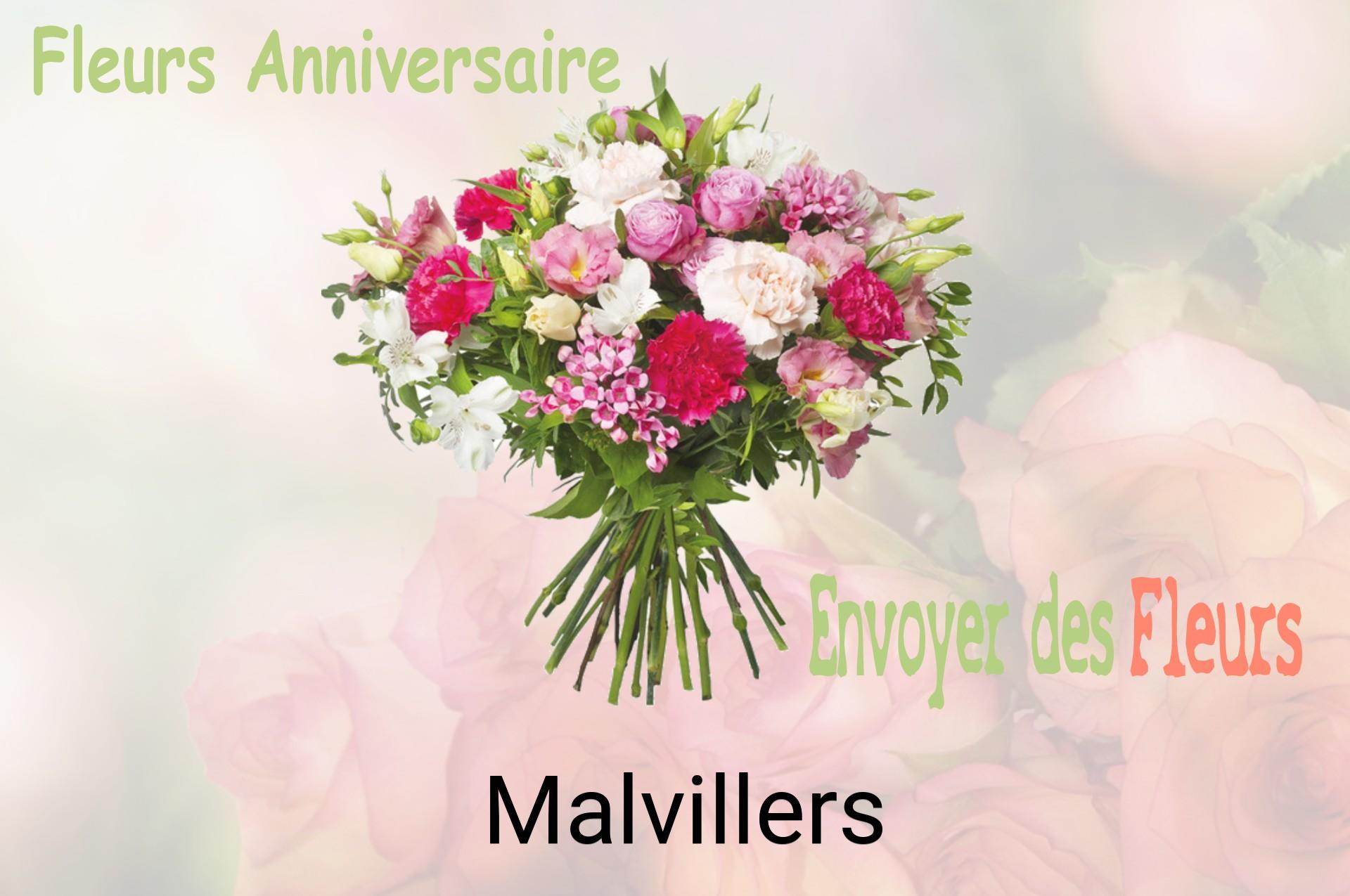 Bouquet de fleurs d’anniversaire livré à Malvillers