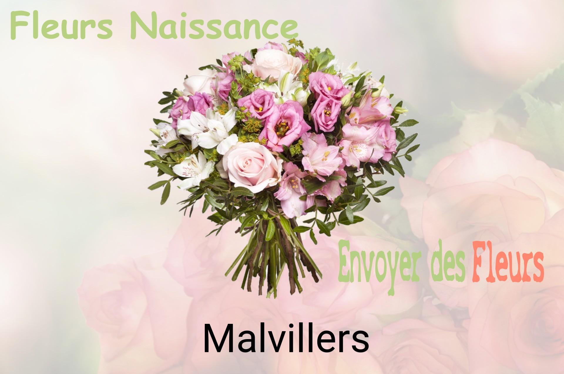 Bouquet de fleurs de naissance livré à Malvillers