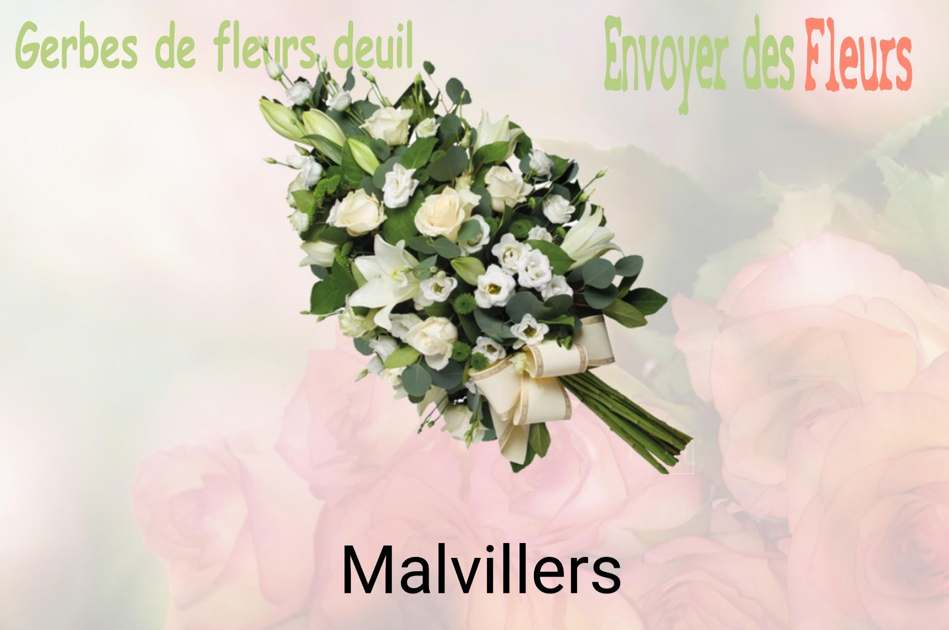 Gerbe de fleurs de deuil livrée à Malvillers